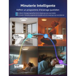 Plafonnier LED Connecté Lepro T1 : IA, Sync Musique, Contrôle Vocal