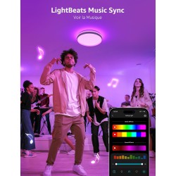 Plafonnier LED Connecté Lepro T1 : IA, Sync Musique, Contrôle Vocal