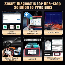 Launch CRP123E V2.0 : Diagnostic Auto 4 Systèmes, Réinitialisations Multiples