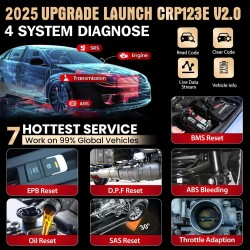 Launch CRP123E V2.0 : Diagnostic Auto 4 Systèmes, Réinitialisations Multiples