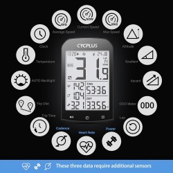 Compteur Vélo GPS Complet CYCPLUS M1 Suivi Précis pour VTT et Route
