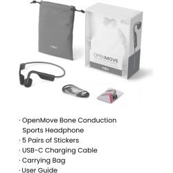 Casque intelligent à Conduction Osseuse SHOKZ OpenMove - Oreilles Libres, Sport et Sécurité