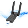 Clé WiFi 6E NEWFAST NF-U353 - Tri-Bande AX5400, USB 3.0 - Compatible Windows 11/10, WPA3