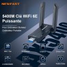 Adaptateur WiFi 6E USB 3.0 NEWFAST AXE5400 - Connexion Ultra-Rapide pour Windows 11/10