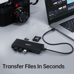 Adaptateur USB-C 13 en 1 : Multiports, HDMI/VGA, RJ45, Audio, PD 100W - Pour MacBook, Dell, Tablettes