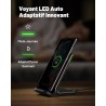 INIU Chargeur Induction 15W : Charge Rapide, Double Bobine, Lumière Adaptative - Compatible iPhone, Samsung, Xiaomi, Google