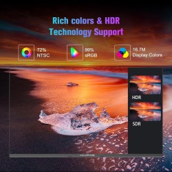 Écran PC 24" 100Hz IPS Minifire : 1080P, Haut-parleurs, Ports HDMI/Type-C