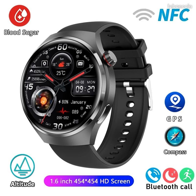 Montre Connectée NFC GT4 Pro pour Homme