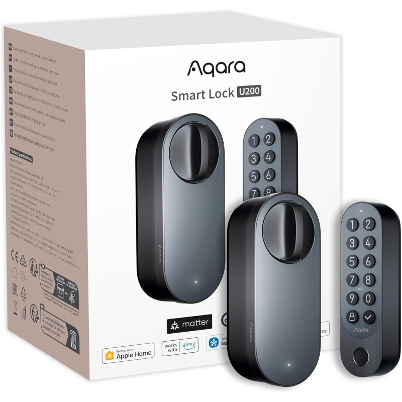 Aqara U200 serrure connectée Apple Home, Google Home, Alexa